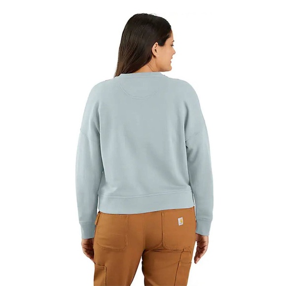 CARHARTT WOMEN'S TENCEL FIBER SERIES LOOSE FIT FRENCH TERRY HENLEY SWEATSHIRT - Picture 3 of 9